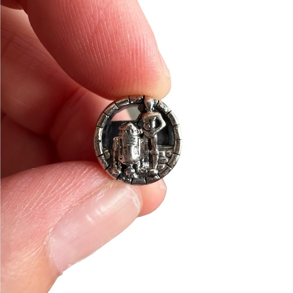 Sterling Silver Star Wars R2D2 and C-3PO Silver Bead - Picture 5 of 6